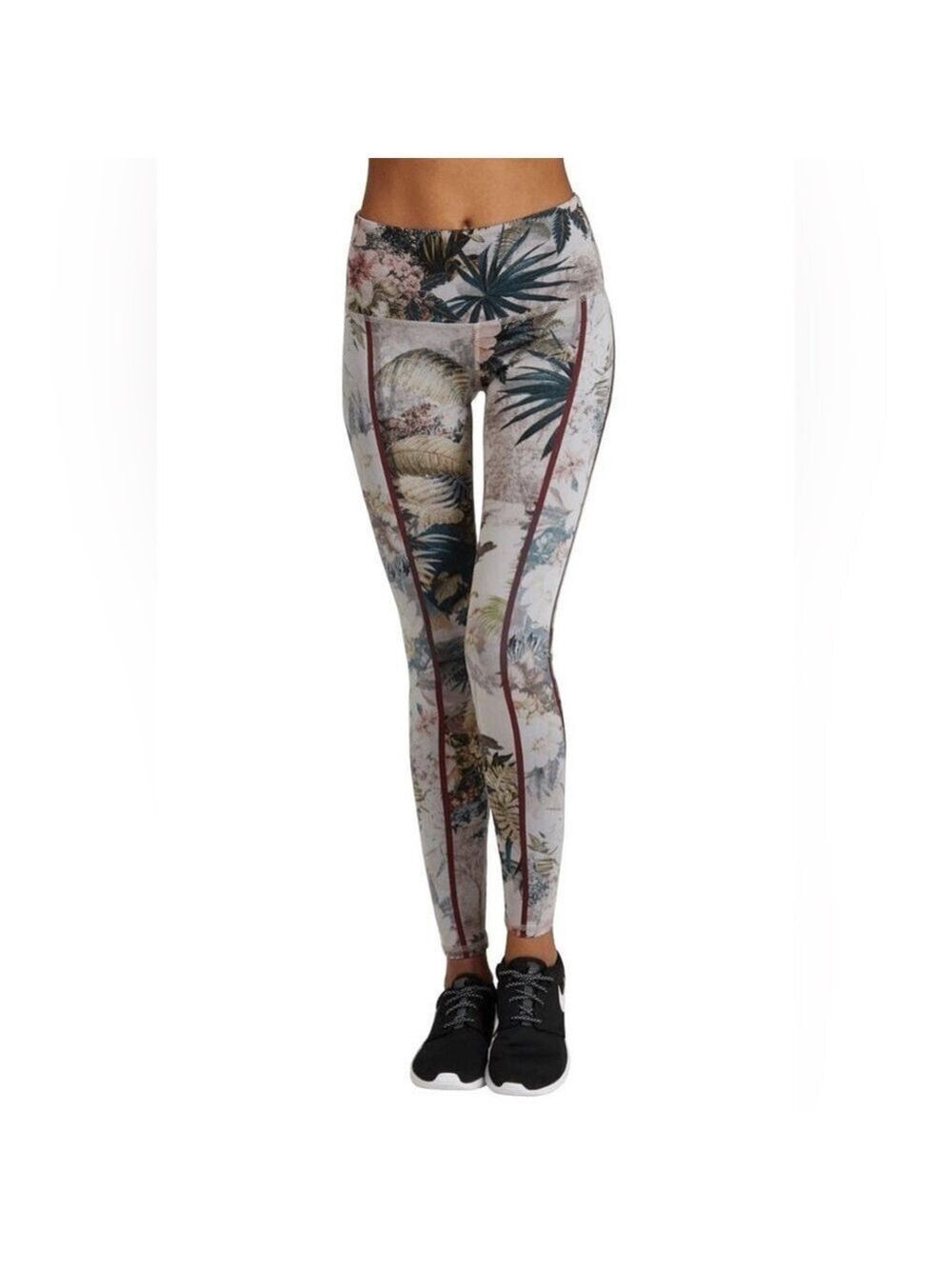 Noli Yoga Women’s Milano Legging Tropical Print Milano Flower Workout Running S